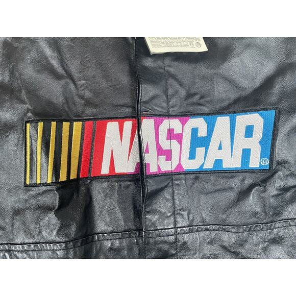 NEW Chase NASCAR Leather Jacket Mens Medium Nextel Cup Quilted Snaps (READ) - Picture 5 of 15